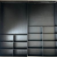 2x schwarze Regale aus Holz in Größen 200x102x18 & 200x108x12 cm Rheinland-Pfalz - Bad Kreuznach Vorschau