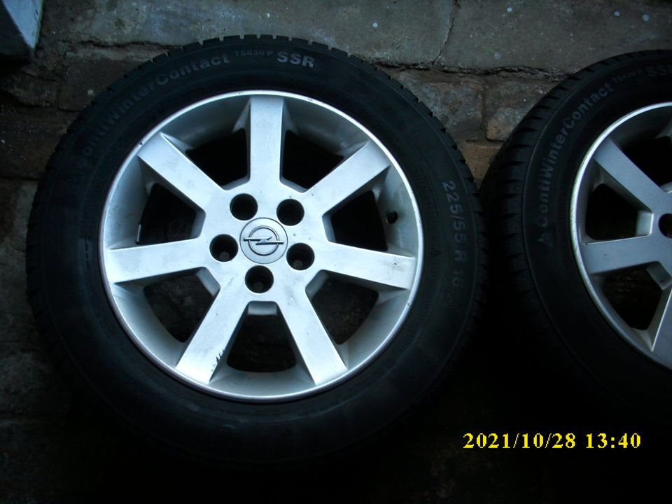 2 neuw. Conti Winterreifen 225/55 R16H auf Opel Omega Alufelgen in Boizenburg/Elbe