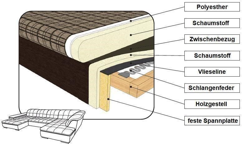 ECKSOFA MIT SCHLAFFUNKTION XXL STAURAUM GROß ECKCOUCH NEU in Planegg