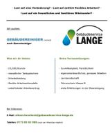 Reinigungskraft, Gebäudereiniger, Glasereiniger, Quereinsteiger Sachsen - Annaberg-Buchholz Vorschau