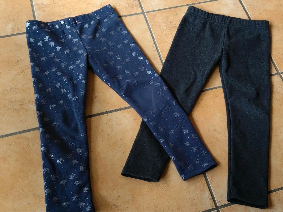 Leggings Größe 104 von Poco Piano blau und Grau je 3€ in Leipzig