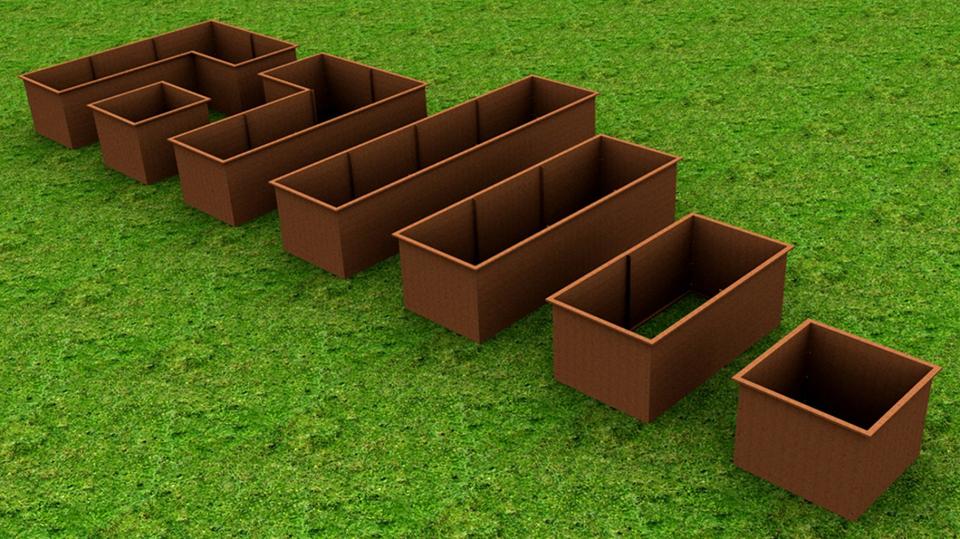 TERENO hochwertiges, modulares Hochbeet aus Stahl, Corten oder VA in Monschau
