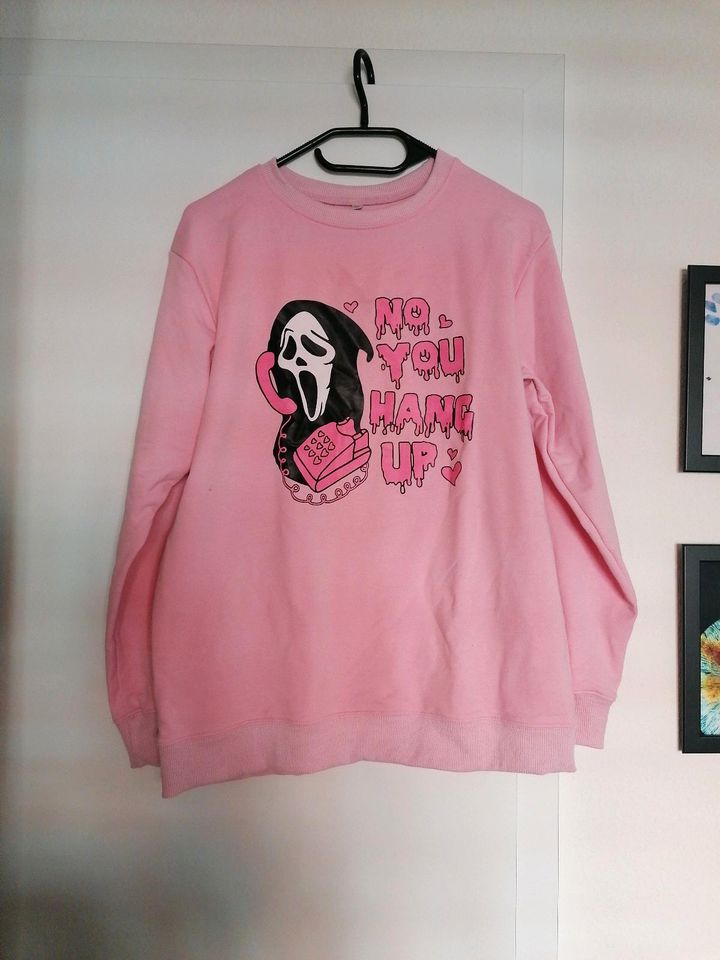 Sweatshirt Größe M in Pink, Scream Print in Freiburg im Breisgau