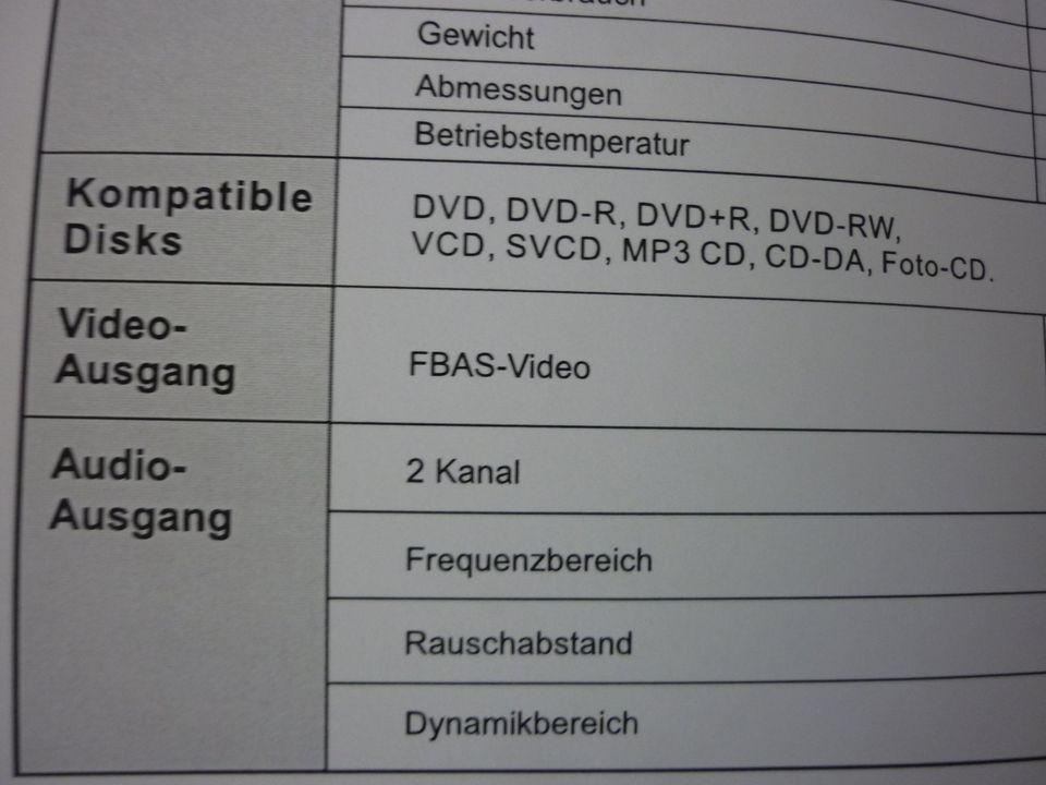 +23774+ portabler DVD Player DVD-P 110 von Karcher in Heiligenhafen 