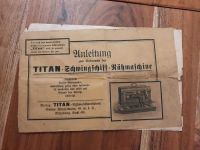 Alte Anleitung Titan Nähmaschine Hessen - Heuchelheim Vorschau