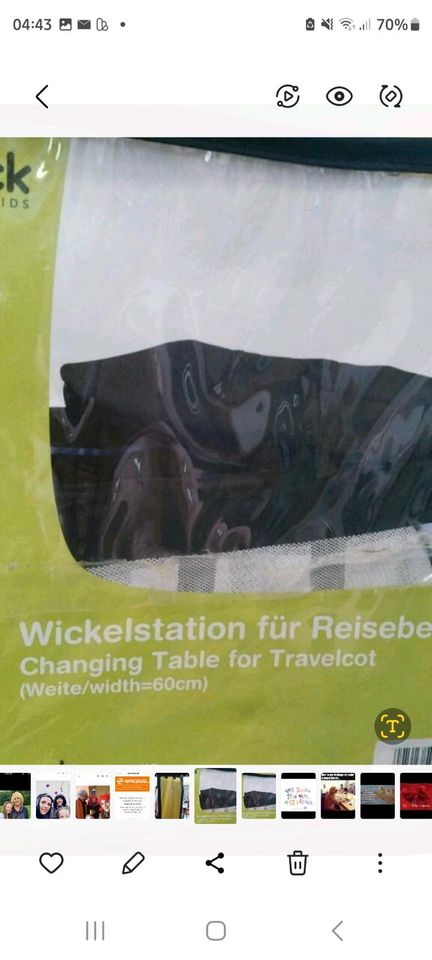 Wickelauflage für Reisebett in Scheßlitz