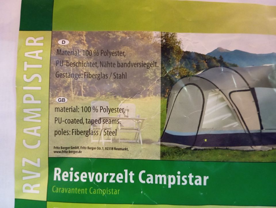 Reisevorzelt Wohnwagen RVZ Campingstar 305X300 in Berlin