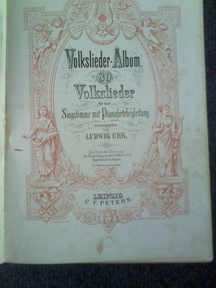 Volkslieder Album für Singstimme mit Pianofortbegleitung ca.1870 in Bad Buchau