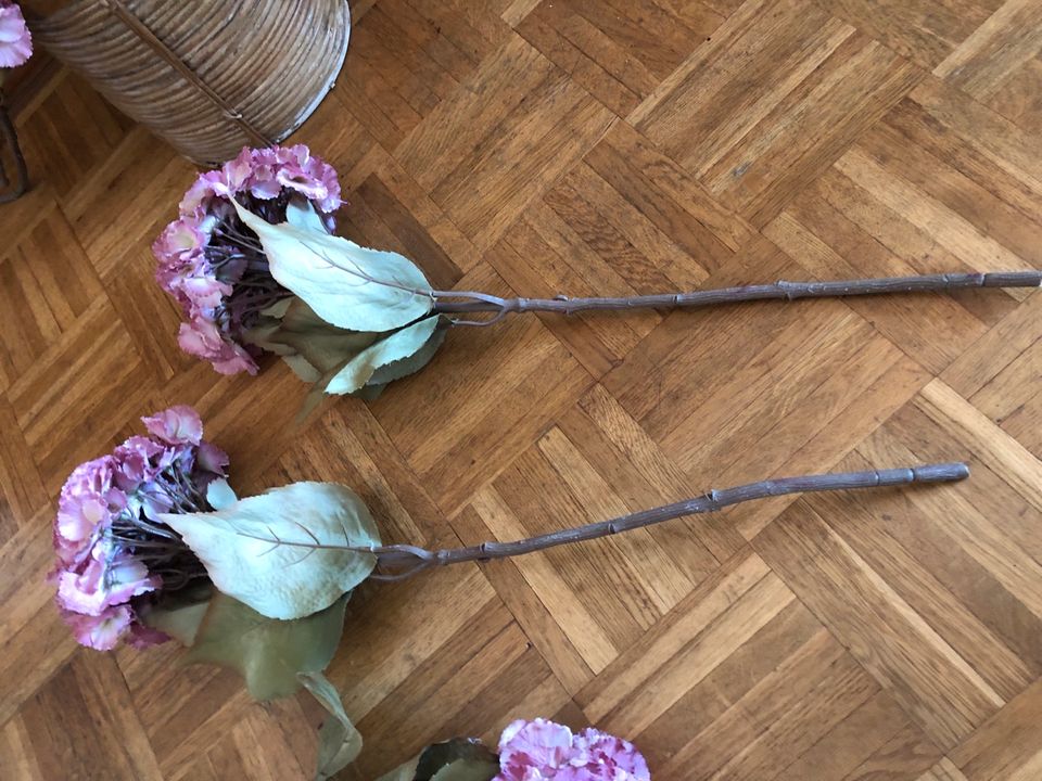 Kunstblume Hortensie Blume künstlich rosa Vase Deko groß XL Pflan in Hamburg