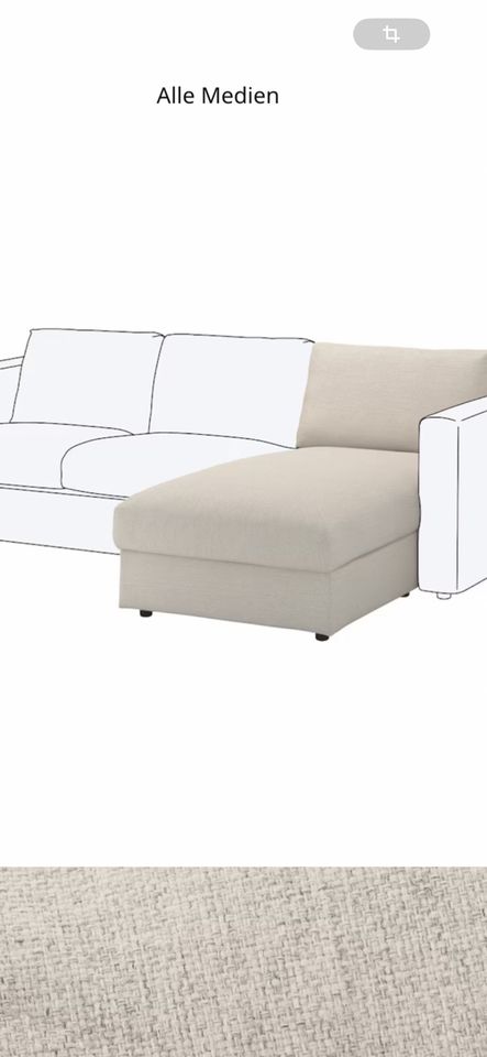 IKEA Couch Soïa VIMLE Récamierenelement ohne Bezug in Berlin
