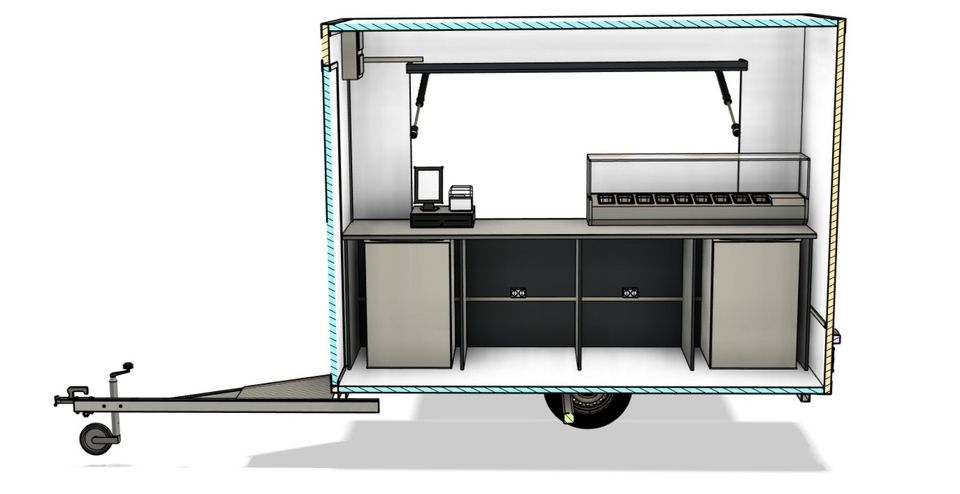 Imbisswagen Food trailer 3 m in Heidenheim an der Brenz