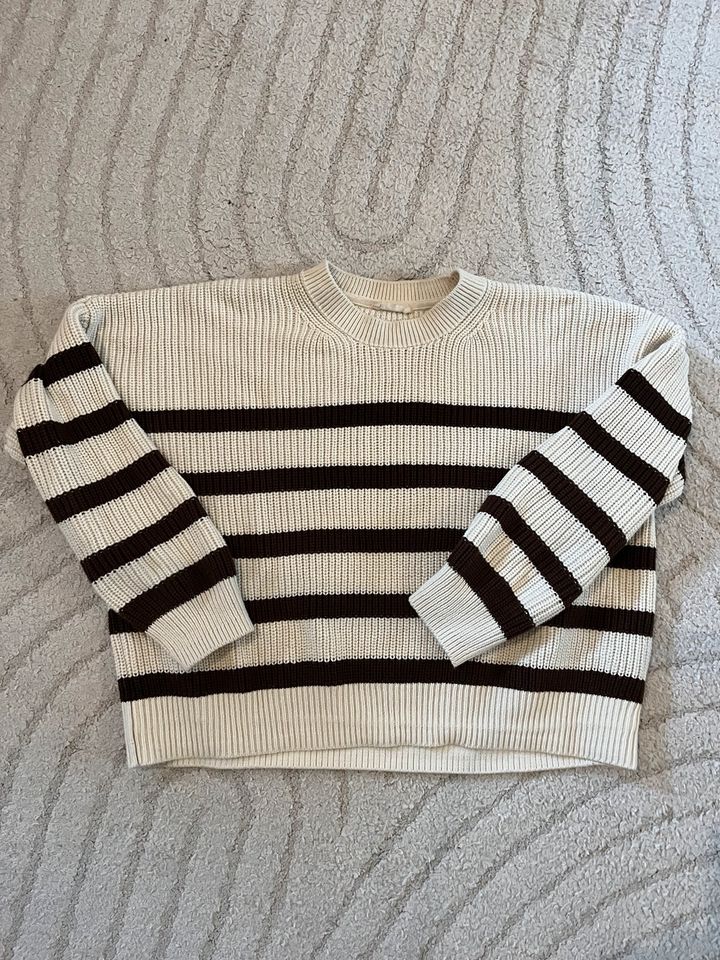Dariadeh Berta Knitted Jumper Brown White Pullover Braun weiß XS in Stuttgart