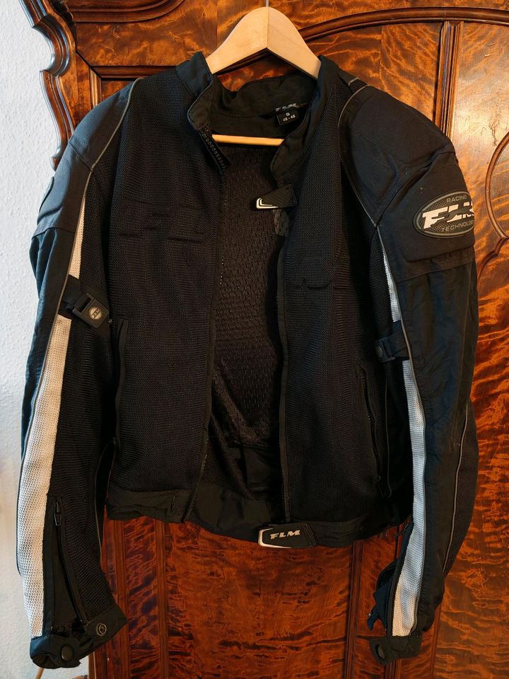 FLM Motorradjacke schwarz weiß Sommer, Gr S in Berlin