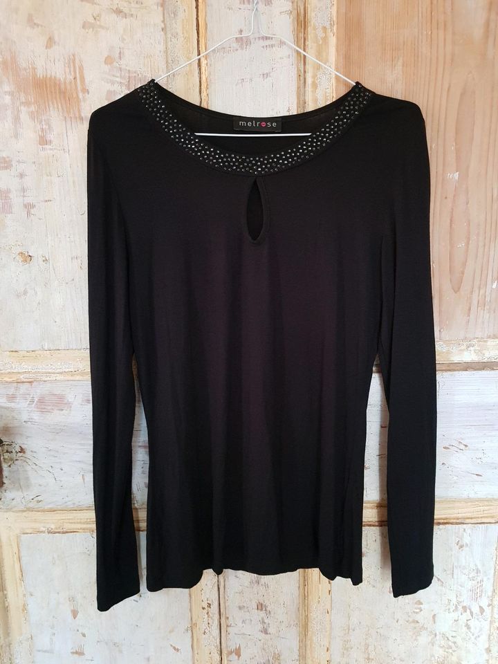 Melrose Shirt M 38 Schwarz Cut Out NEU und ungetragen ! in Bernsdorf b Hohenstein-Ernstthal