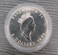 1 OZ Silbermünze Canada Maple Leaf Ahorn, 1994, 999 Silber Nürnberg (Mittelfr) - Nordstadt Vorschau
