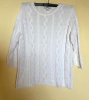 BPC bonprix Baumwoll Pullover weiß Gr. 44 Niedersachsen - Stadthagen Vorschau