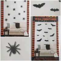 Neu Set 12x Halloween Spinne Fledermaus Wanddeko Schwarz Deko Nordrhein-Westfalen - Neuss Vorschau