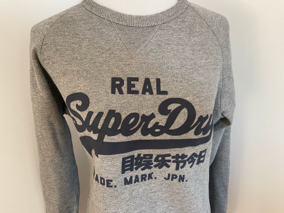 SUPERDRY Sweatshirt, grau meliert, Gr. S, wie Neu in Neuss