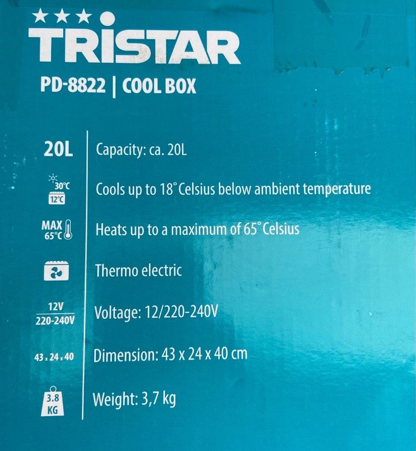 Tristar Kühlbox Kühltasche mit Heizfunktion 12V und 220-240V in Köln