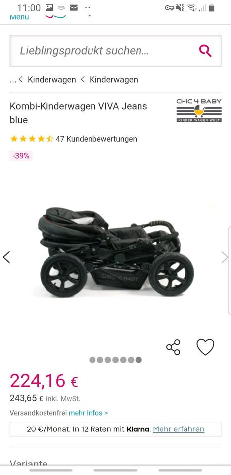 Kinderwagen Buggy Kombi Chic 4 Baby * Neuwertig * in Hamburg