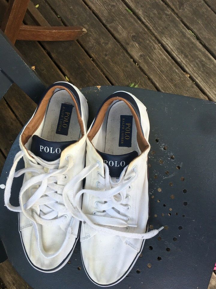 Polo Ralph Lauren Herren  Sneaker Schuhe Turnschuhe Weiß Gr. 44 in Sandersleben