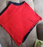 Cashmere Poncho rot und marine Wandsbek - Hamburg Marienthal Vorschau