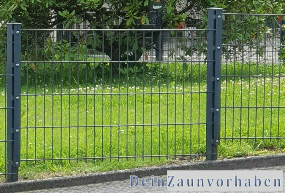 $ JUBILÄUMSAKTION 20m $ Doppelstabmattenzaun Gartenzaun Zaun Set in Halver
