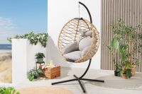 In- und Outdoor Hängesessel IBIZA natur beige Rattan mit Gestell wetterfest inkl. Kissen Riess- Ambiente Hamburg Barmbek - Hamburg Barmbek-Süd  Vorschau