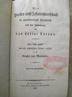 Priester- & Jesuitenherrschaft Frankreich Montlosier 1827 Vatikan Kiel - Hassee-Vieburg Vorschau