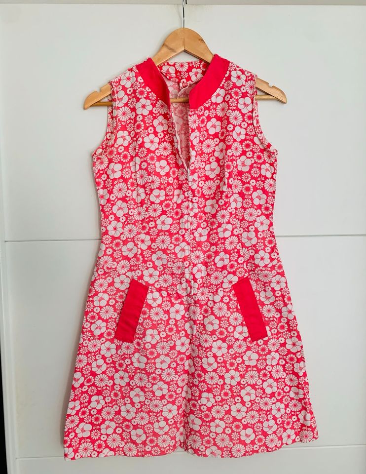 Vintage Kleid Minikleid Sommerkleid rot weiß S M 36 38 in Saarbrücken
