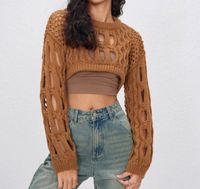 •Neu• STRICK RUNDHALSAUSSCHNITT AUSGESCHNITTENES LANGARM CROP TOP Nordrhein-Westfalen - Paderborn Vorschau