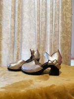 Ital.Clogs silber vintage retro Leder kultig Sachsen - Krauschwitz Vorschau