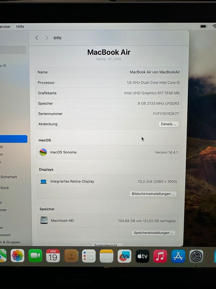 Macbook Air 2018 13,3 zoll in Hannover