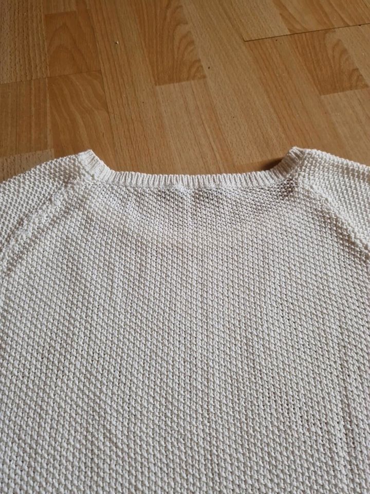 Charles Vögele Damen Pullover S / M weiß Strick langarm in Arendsee (Altmark)