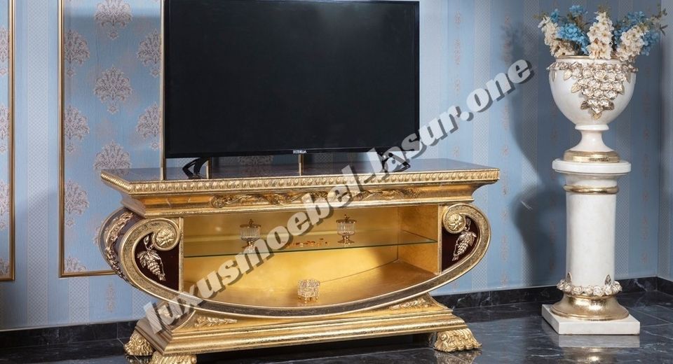 Wohnzimmer Barock Luxus Möbel Sofa Sessel Couchtisch TV Kommode in Essen