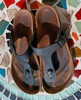 birkenstock Gizeh Sandalen Pantoletten 41 Leder schwarz top Saarland - Völklingen Vorschau