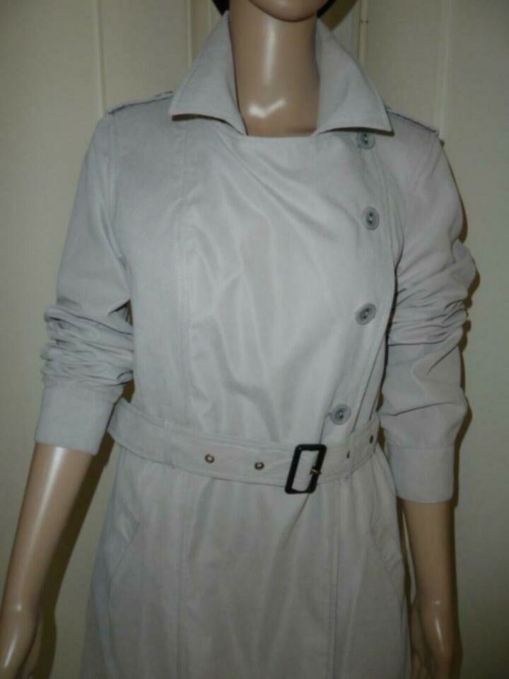 VILA Mantel Trenchcoat Wildleder Optik gr. S Beige/grau Neu mit E in Täferrot