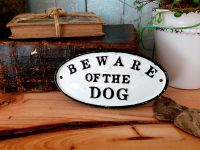 Ovales Schild "Beware of the Dog" Gusseisen Vorsicht Hund *NEU* Niedersachsen - Jever Vorschau