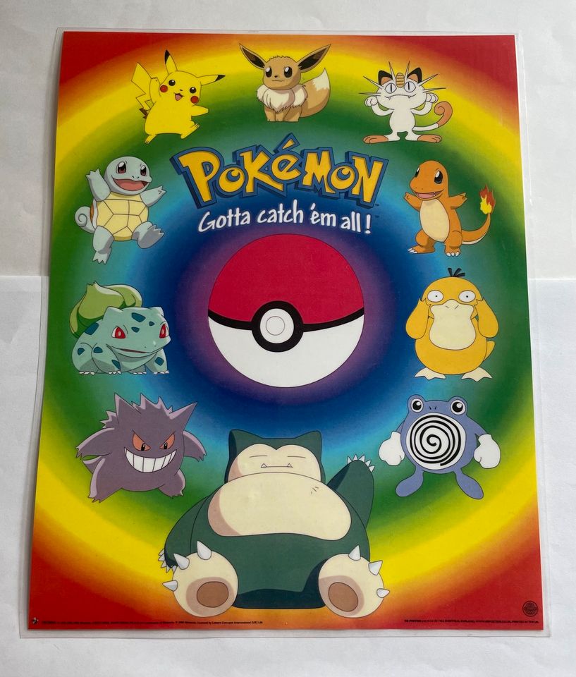 Pokemon Gotta Catch em all Poster DIN A4 laminiert 90er Nintendo in Belm