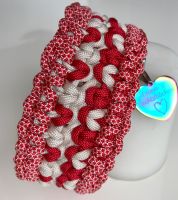 Paracord Halsband 36 - 42 cm ; Cream ImperialRed Diamond Nordrhein-Westfalen - Hamm Vorschau