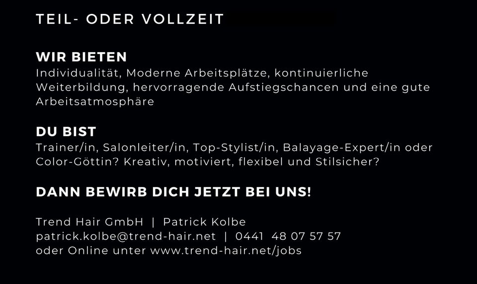 ✋ Friseur:in ✂️ (m/w/d) in Emden gesucht in Emden