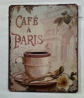 Blechschild Cafe A` Paris 20 x 25 cm Nordrhein-Westfalen - Paderborn Vorschau