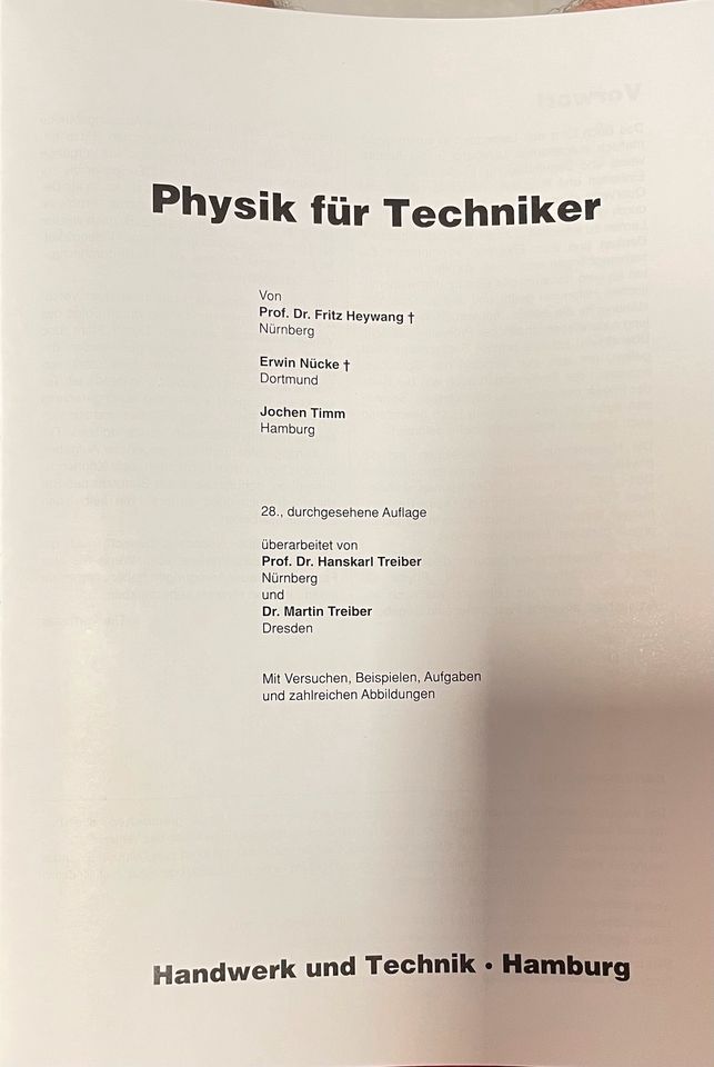 Bücher für den Staatlich Geprüften Techniker Gewerbliche Schule in Friesenheim