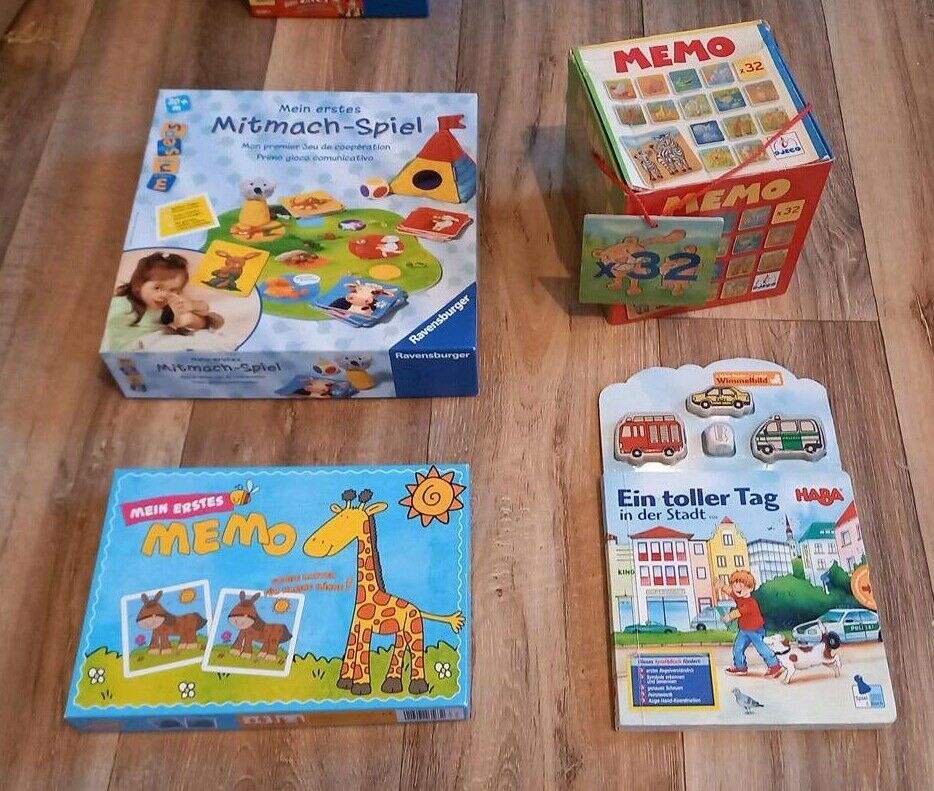 Spiele Kindergarten Ravensburger Haba Puzzle Buch Tiere Memory in Kubschütz