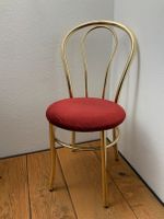 Vintage Stuhl für Ankleide Metallstuhl gold Samt rot midcentury Bayern - Ingolstadt Vorschau