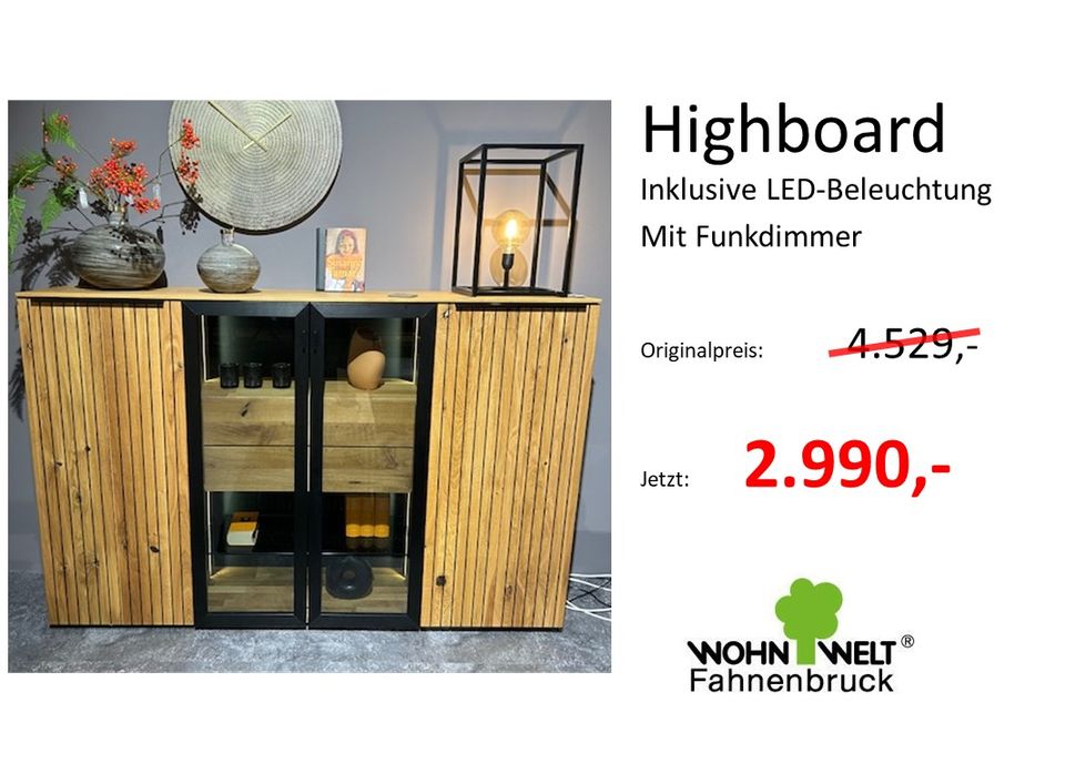 Highboard Baristo - WK Wohnen - Fahnenbruck in Voerde (Niederrhein)