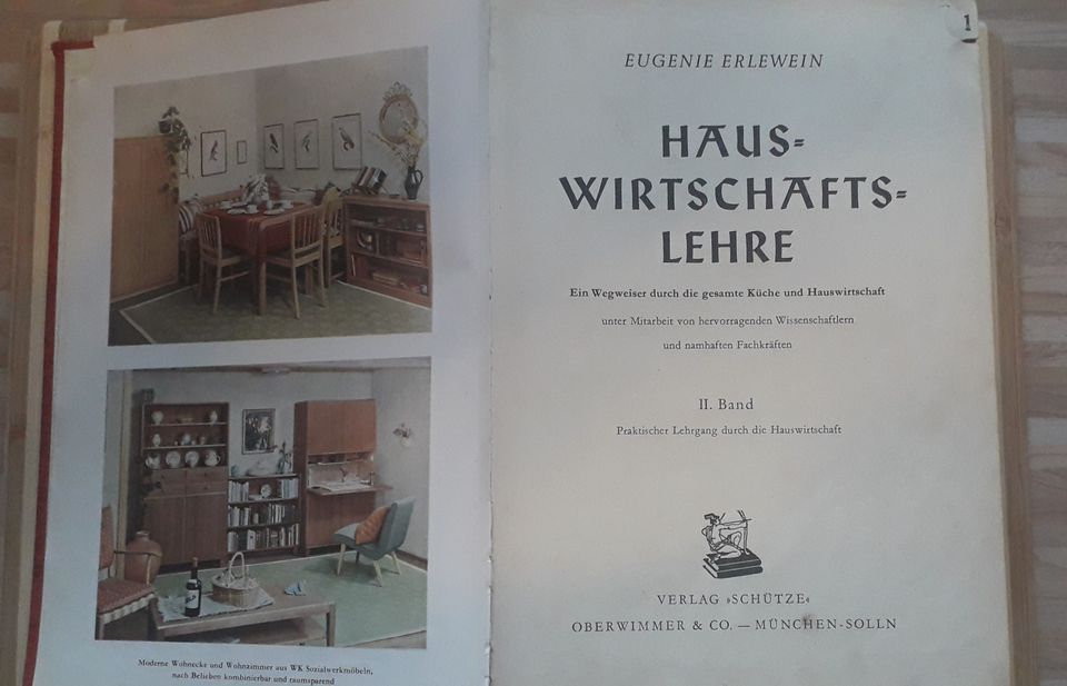 Hauswirtschaftslehre Band II: Buch aus dem Jahr 1954: 513 Seiten in Burgoberbach