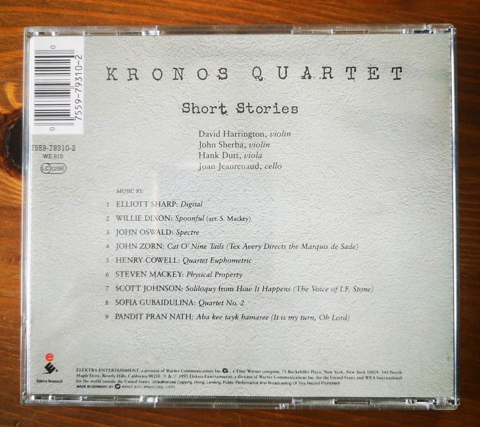 CD Kronos Quartet Short Stories in Amtzell