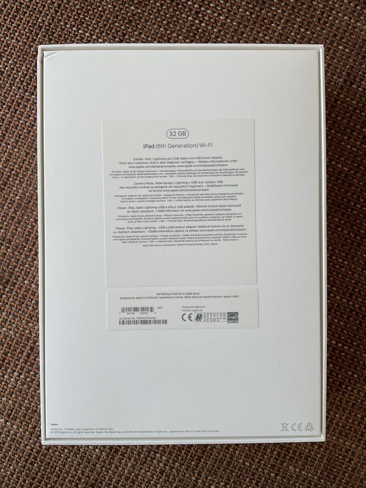 TOP! iPad 6th Generation WI-FI 32GB (2018) Space Gray, mit OVP in München