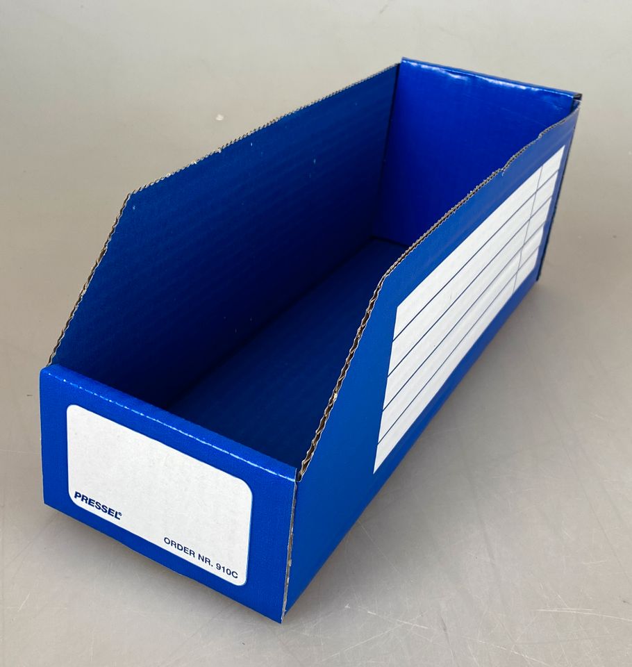 500 Stk. Blau Lagersichtboxen 285 x 97 x 108 mm , Restposten Paletten Großhandel für Wiederverkäufer in Tanna